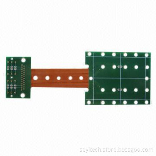 Rigid and Flexible PCB, 1oz Copper Thickness, Green Solder Mask